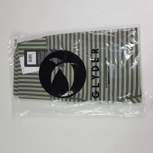 GLYDER Green Striped Sultry Leggings - M - Picture 3 of 5